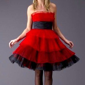 NWT Betsey Johnson Evening Red & Black Tulle
